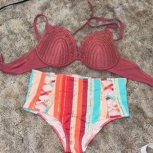 Hugh Waisted Bikini Set